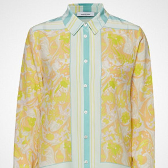 Samsøe & Samsøe “Alessandra” AOP Silk Shirt – Little Italy Print - Picture 3 of 12